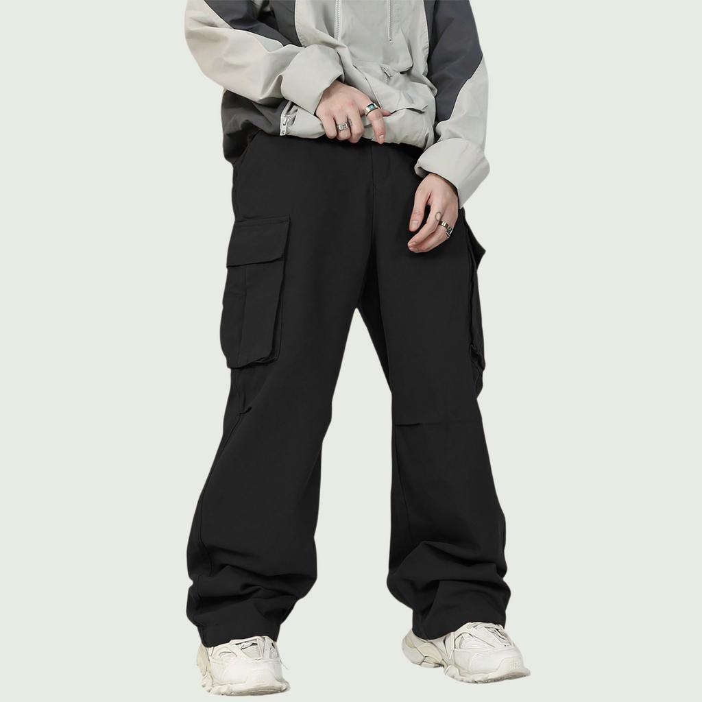 Sportovní kalhoty pro volný čas Volné pánské legíny s dlouhým panelem Fitness běžecké tréninkové kalhoty