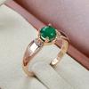 Vintage Green Zircon Rose Gold Rings For Women KTJ