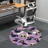 1pc Crows Skulls Office Round Area Rug, Under Office Chairs Bedroom Living Room Home Decor, Room Deco, Available In Various Sizes