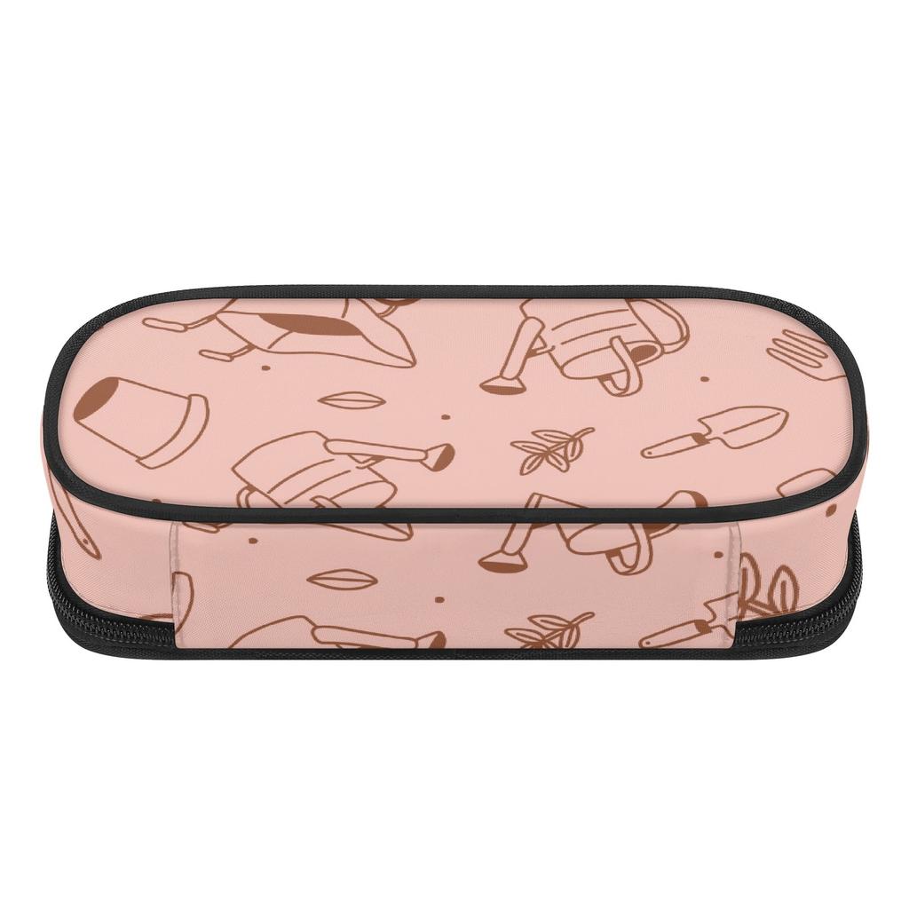 Pencil Case Simple Design Durable 300D Polyester Easy Open Zipper with Mesh Pocket Removable Divider and Pen Slots for Students