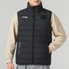 Li Ning Badminton Series Solid Color Training Warm Casual Down Vest Unisex Vests Black AMRT019-1