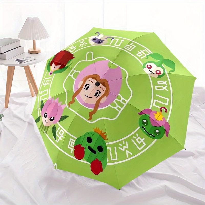 1pc Floral Fantasy Circle Umbrella with Plastic Handle,Suitable for All Seasons Home Travel Outdoor UmbrellaM1215