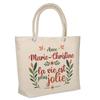 Tote Bag - PLANETEE - Insulated Beach Bag « Marie-Christine Life Is More Beautiful » - Jute - Beige - Sturdy Handles