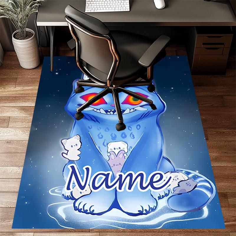 Custom KPop Demon Hunters Mat Personalized Name, Polyester Washable Indoor Entryway Rug, Gift for Christmas, Easter, Thanksgiving Day