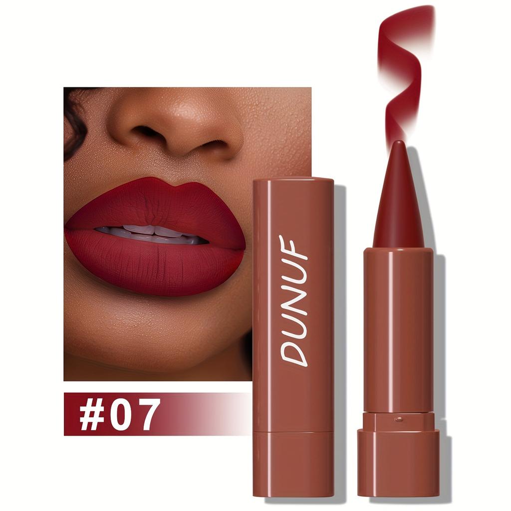 Velvet Matte Lip Liner & Lipstick Duo - Waterproof, Long-Lasting, Easy Glide - Perfect for All Skin Tones - Brown, Berry, Coral, Red Shades