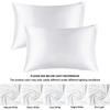 Satin Silk Pillowcase for Hair and Skin Soft Breathable Smooth Both Sided Silk Pillow Cover Pair 50x75cm 2pcs