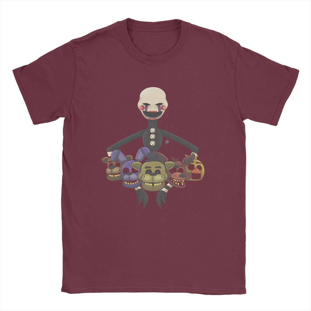 T-shirt Homme FNAF At Freddys Nouveauté Coton Manches Courtes Col Rond Vêtements Grande Taille