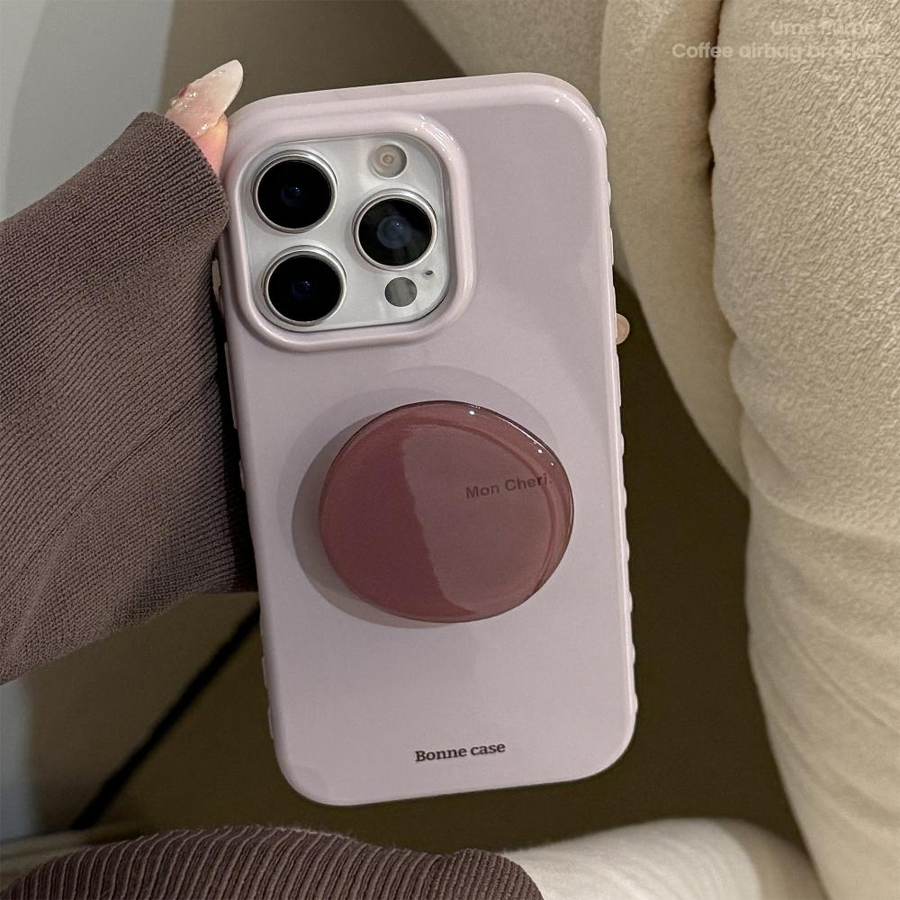 Amethyst Bracket Apple 16 Mobile Phone Case Iphone17promax Suitable for 12 Retro Simple 15 All-inclusive High-quality Mobile Phone Case