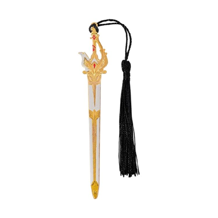 Swords Design Alloy Bookmarks With Decorative Tassels Martial Arts Inspired Metal Lightweight Book Marker
