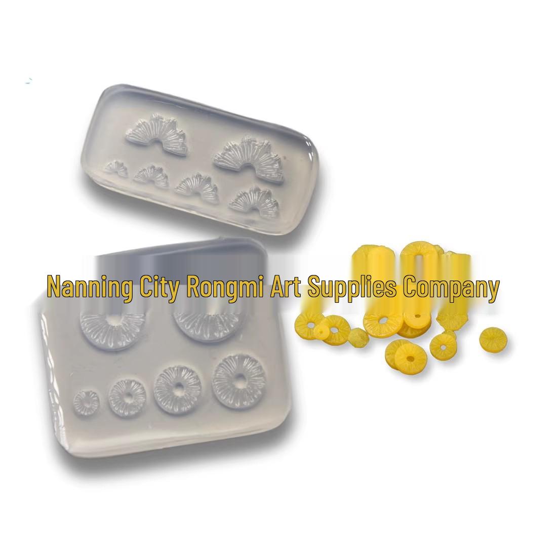 Mini Pineapple Slice Silicone Mold for Cake Decoration & DIY Clay Craft Pineapple Slice Silicone Mold - Version 2