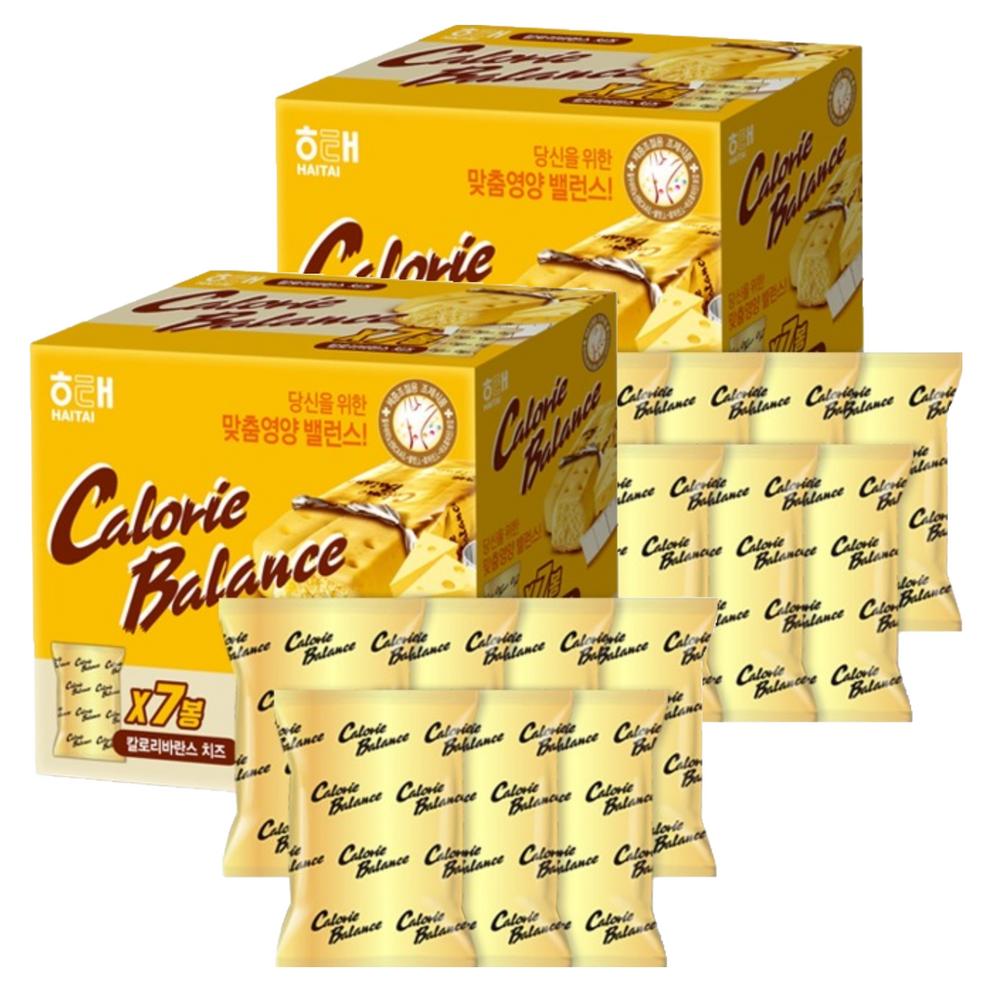 Haitai Calorie Balance Cheese Flavored Snack Bars, 7p x 2 Packs