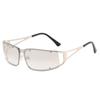 New Metal YK Sunglasses Hollow Female European and American Personality Spice Girls Bouncing Party Sunglasses Fashion Trend