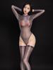 Sexy Women Oil Glossy Shiny High Cut Bodysuit Candy Color Sexy Tights Maid Sheer See Through Open Crotch Elastic Leotard