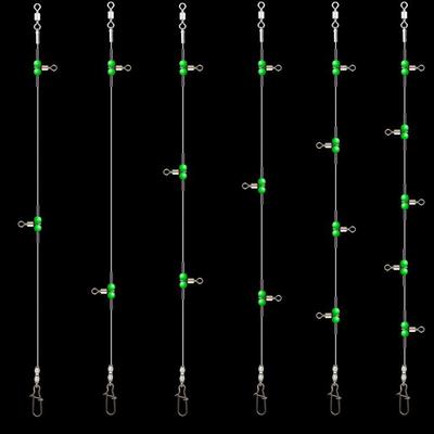 Luminous Swivel Leader Set with Bead Hook Rig for Sea Fishing
