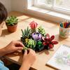 Creative Succulent Plant Model Kit With Abs Plastic Blocks For Kids Diy Educational Toy