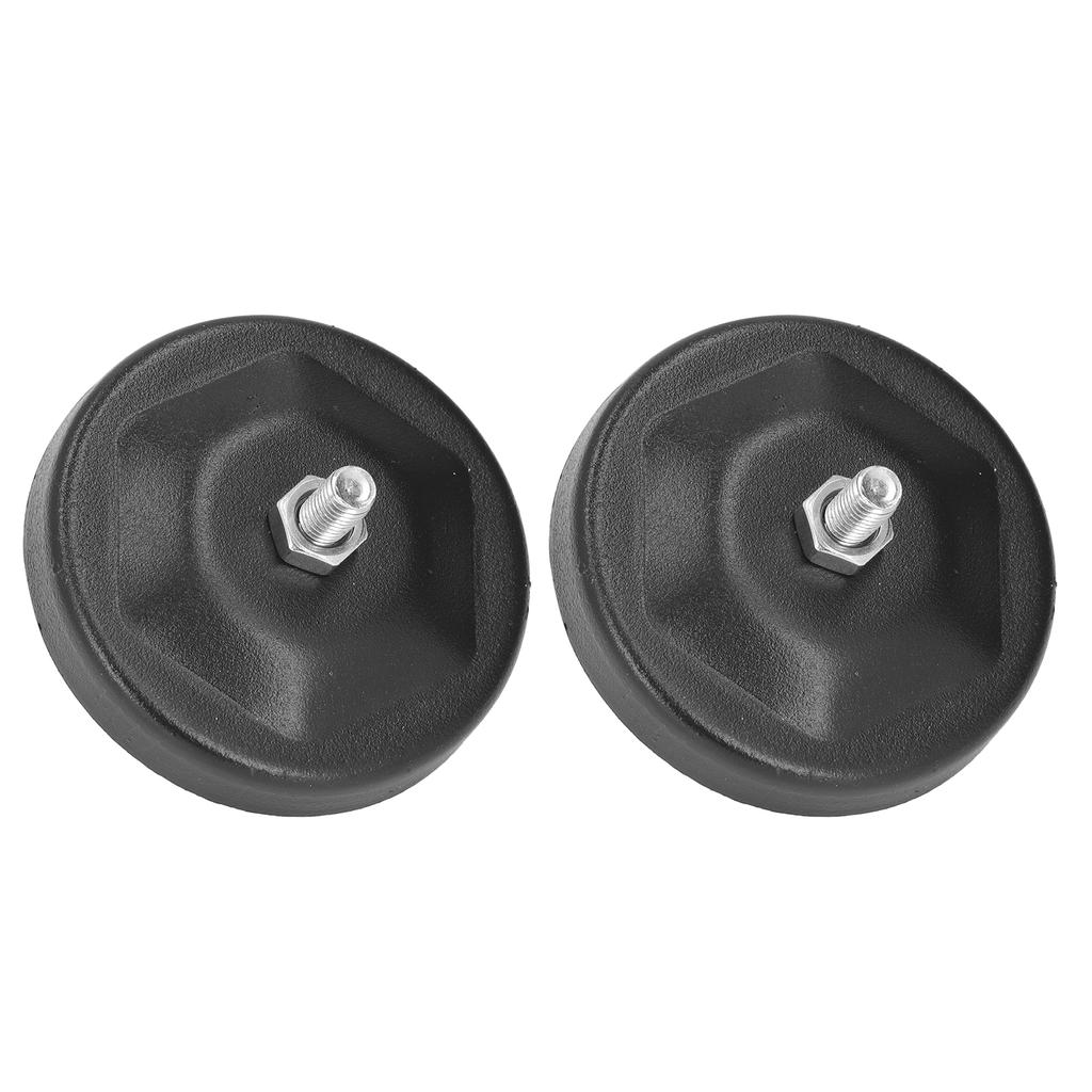 2pcs Magnetic Mounting Base Antiscratch Nondestructive Installation Black Universal for LED Light