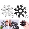 1/2 pièces Outil clé multifonctionnel 18-en-1 en forme de flocon de neige Vis Ouvre-bouteille submersible Outils de survie pour le camping en extérieur