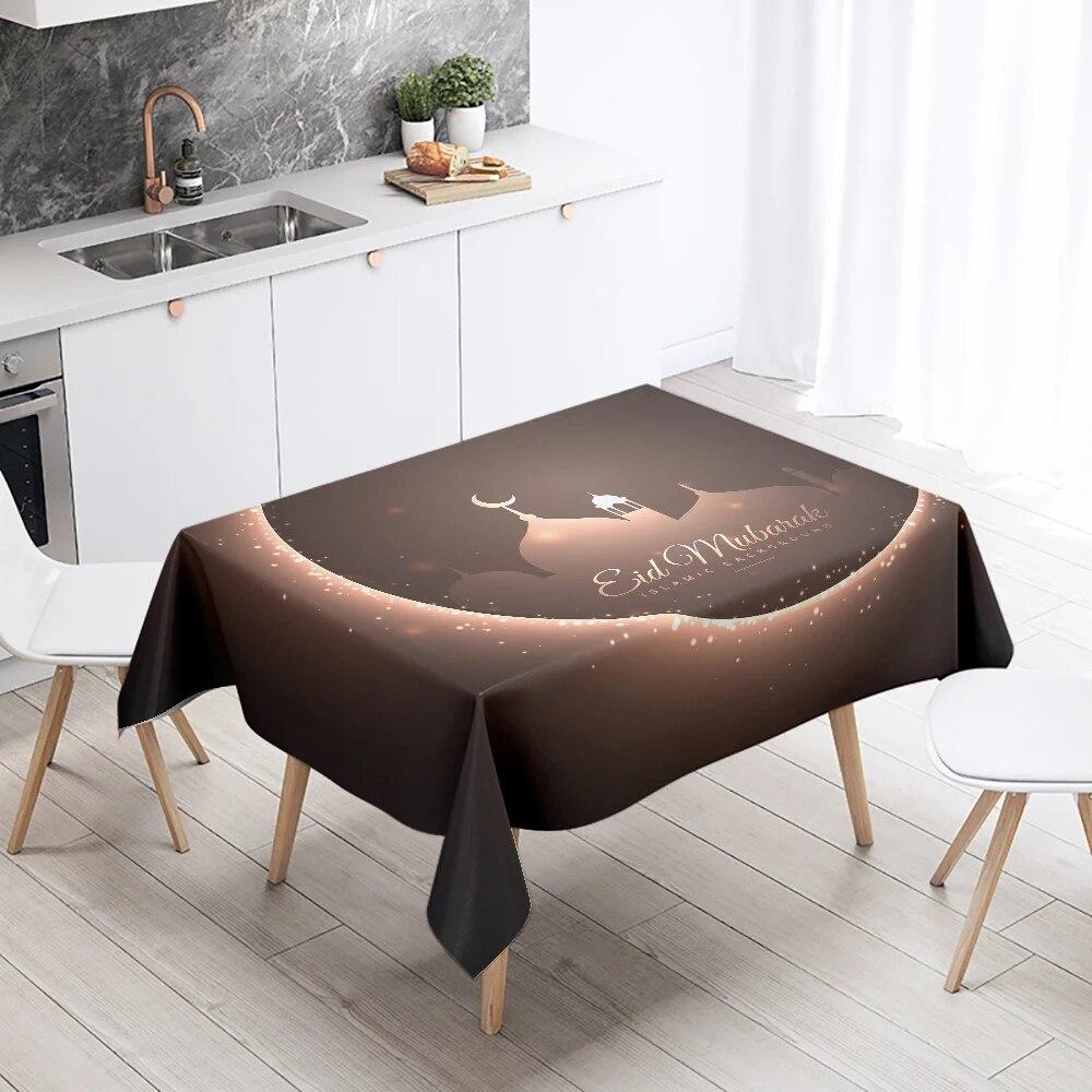 

Ид украшение дома скатерть исламская мусульманская скатерть Рамадан украшение стола водонепроницаемая и необрастающая 70x70cm