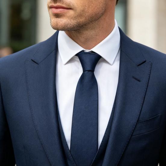 Men Tie Formal Striped Spotted Print Groom Wedding Tie Pointed High-End Style Business Necktie Outfit Accessory