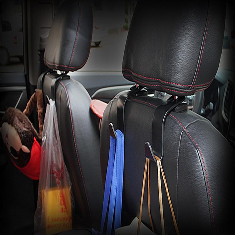 Universal Car Headrest Back Seat Hook Seat Hanger Vehicle Organizer Holder for Handbags Purses Coats and Grocery Bag