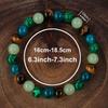 Green Aventurine Tiger Eye And Dark Green Agate Beaded Bracelet Natural Fashion Jewelry For Men And Women Daily Wear Simple Versatile Accessory