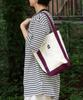 Dear Tint Santa Rudolph Canvas Tote_Purple