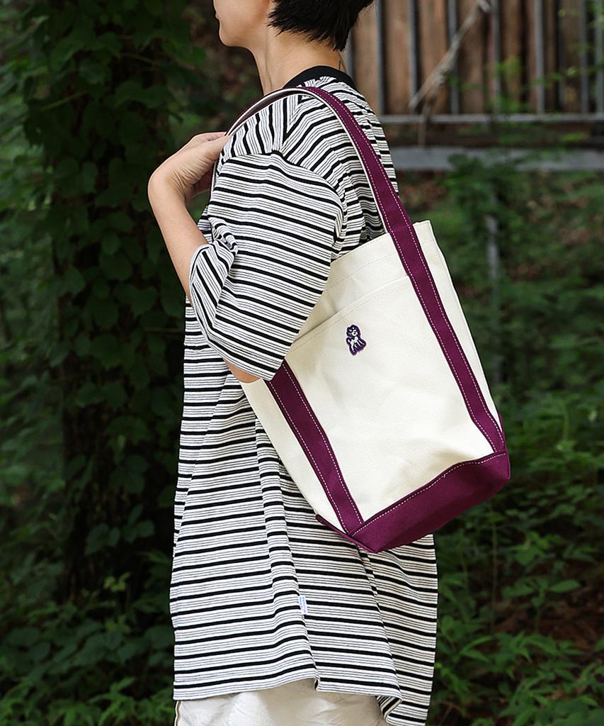 Dear Tint Santa Rudolph Canvas Tote_Purple