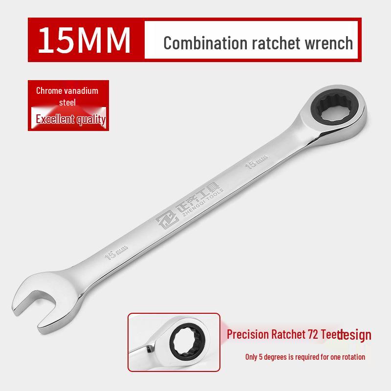 Quick Ratchet Double End Wrench Set 13mm – Full Auto Repair Tool with 10 Wrench Sizes