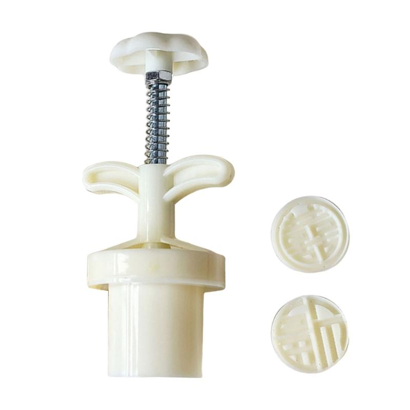 

New Years Round MoonCake Molds MidAutumn Festival Mooncake Maker Cookie Stamps Hand Pressure Mooncake Bakings Tool 1