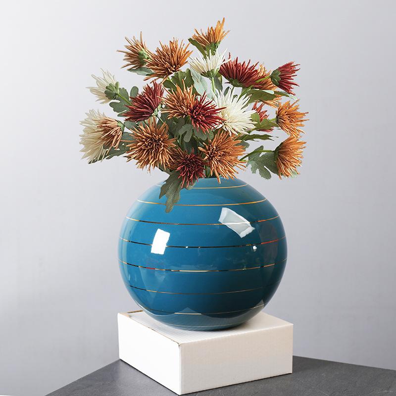 Ceramic Vase Ornament Ins Nordic Style Ornament Living Room Flower Arrangement Light Luxury Creative Ceramic Vase
