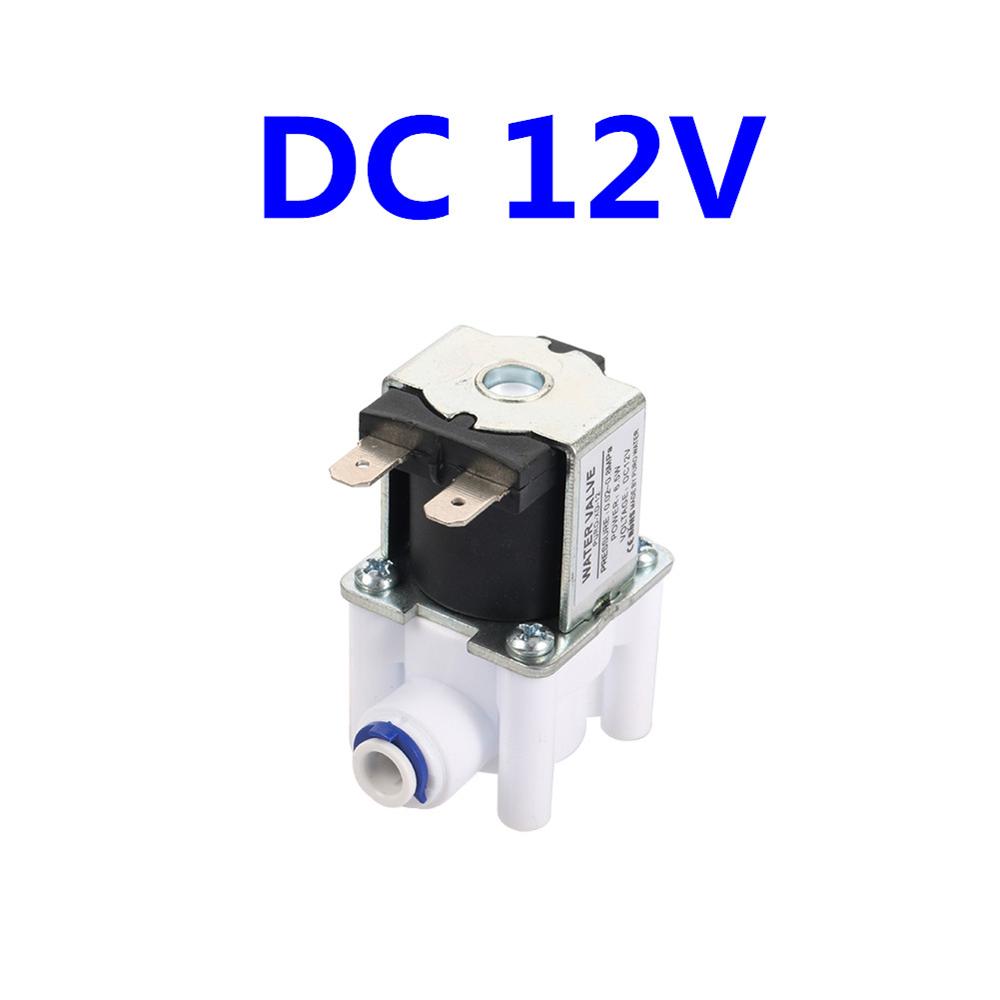 Normally Closed Electric Water Solenoid Valve 1/4" Quick Access Water Purifier DC 12V 24V Magnetic Water Inlet Flow Switch