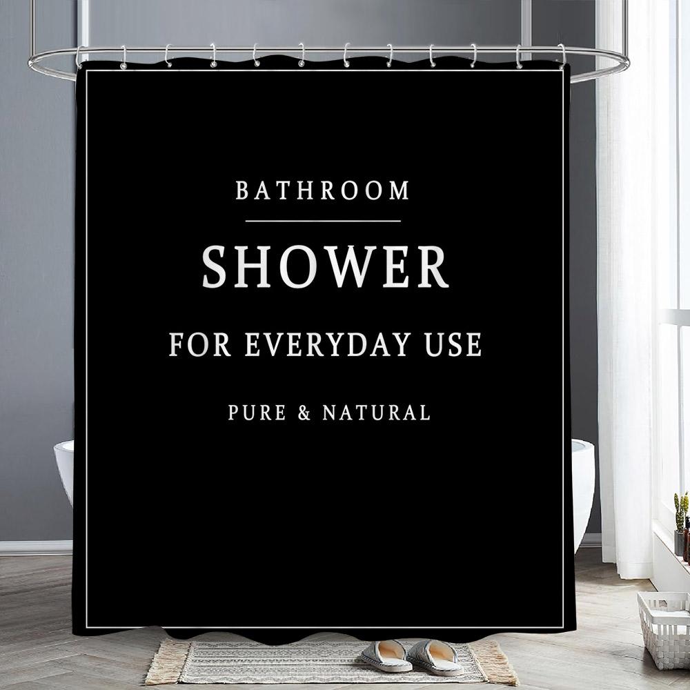 

Абстрактні Геометричні Лінії Шторка для Душу Принт Літер Чорно-Біла Шторка для Душу Прості Скандинавські Штори для Ванної Кімнати Декор для Ванної 90x180cm