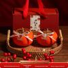 Shengbei Orange Persimmon Wedding Candy Box Pair
