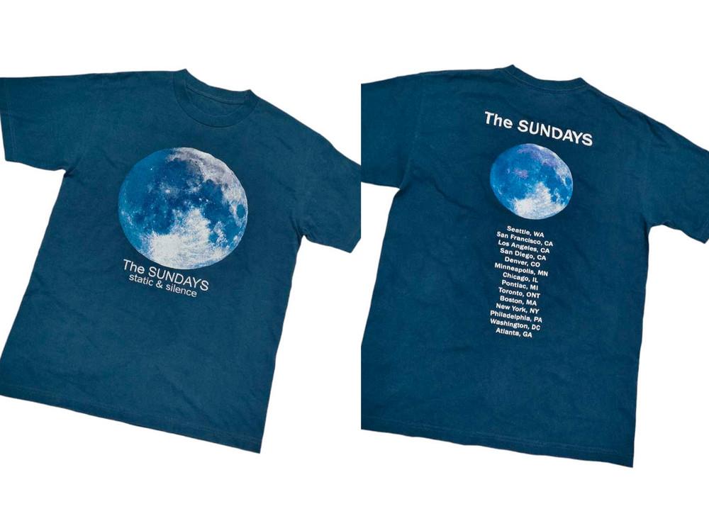 THE SUNDAYS Static & Silence Tour blu navy Taglia piena S fino a 5XL DI860 Maglietta Unisex