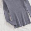 Damen V-Ausschnitt Pullover Slim Pullover Eng Langärmlig Einfarbig Einheitsgröße Strickware Frühling Herbst Pendeln
