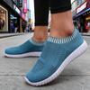 Women's Ultra Light Walking Shoes Fashion Fly Woven Mesh Breathable Sneakers Outdoor Casual Fashionable Soft Women's Flat Shoes