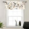 1 Panel Retro Branch Bird Window Valances, Floral Nature Animal Window Treatment Decor Curtains Rod Pocket Valances for Kitchen/Living Room, 54" X