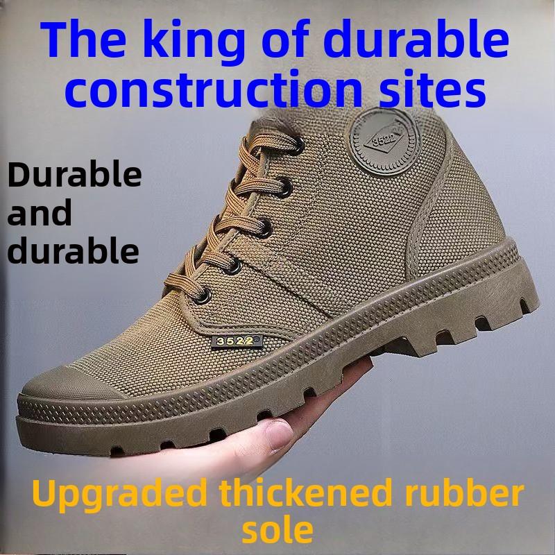 New High Top Shoes For Men Anti Slip Wear-Resistant Men'S Boots  Breathable Hiking Shoes Spring And Autumn Shoes For Men