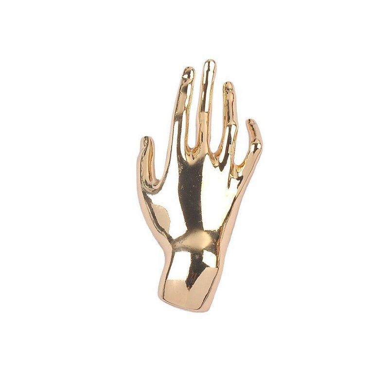 European and American Fashion Wavy Pattern Irregular Brooch High-End Simple Versatile Coat Niche Metal Pin Clothing Accessories