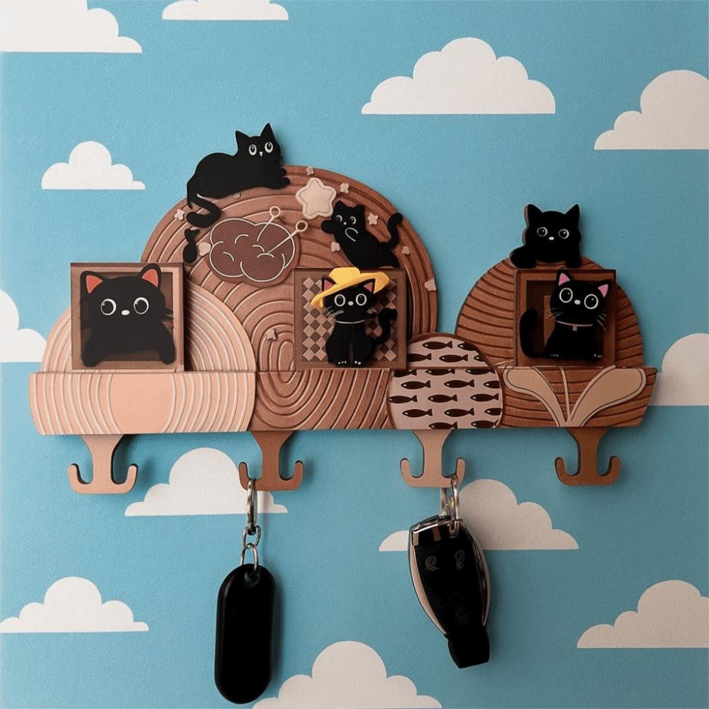 No Punching Required Wall Mounted Key Holder Originality Entrance Storage Rack  Entrance
