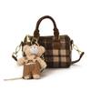 Plaid Woolen Bag Women 2025 Super Hot New Niche Design Sense Single Shoulder Pillow Bag Crossbody Boston Bag Tide