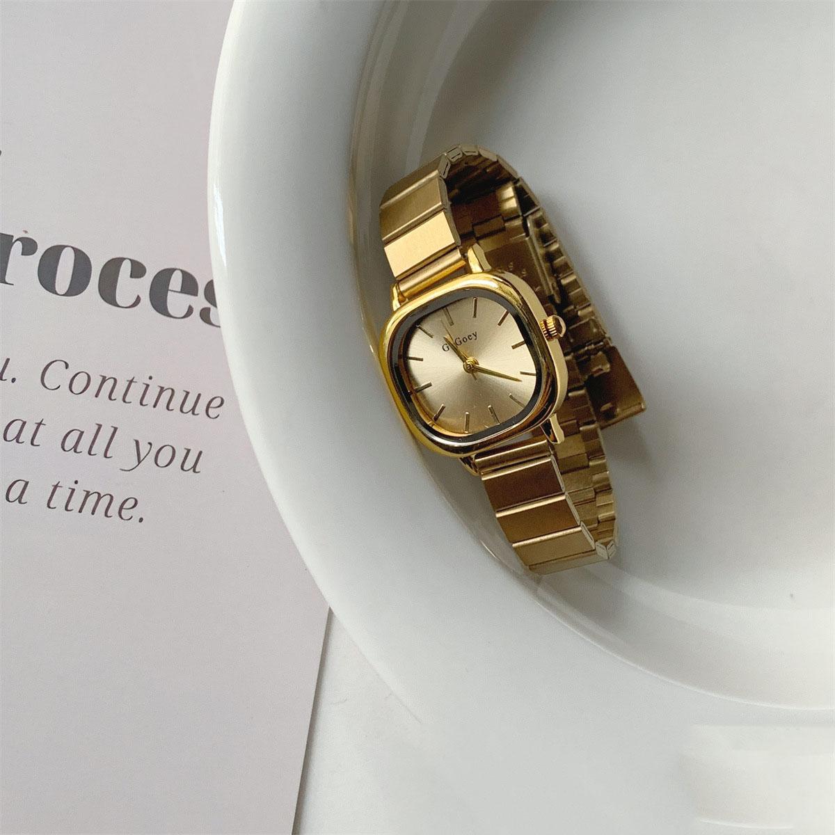 

Женские модные кожаные часы One Size золотой