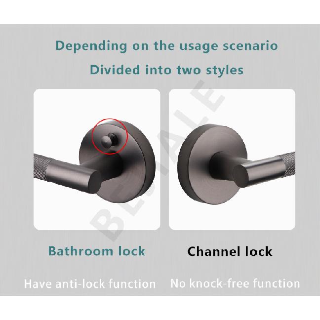 American Simple Black Bathroom Lock Bathroom Home Interior Bathroom Door Handle Wooden Door Lock Knurled Privacy Lock Thread Lock3