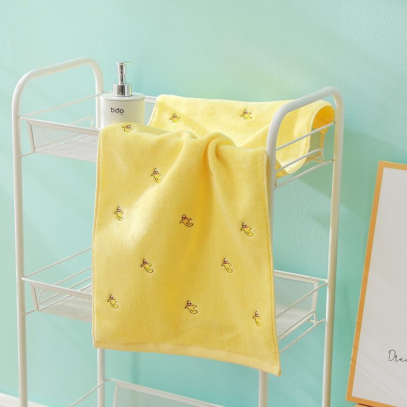 Cotton Avocado Banana Towel Embroidered Soft Absorbent Skin Friendly Face Hand Towels for Adults Kids Bathroom Beach Spa