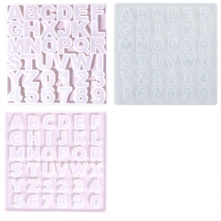 Alphabet Number Mold Crystal Epoxy Silicone Mold Keychain Multipurpose Mould