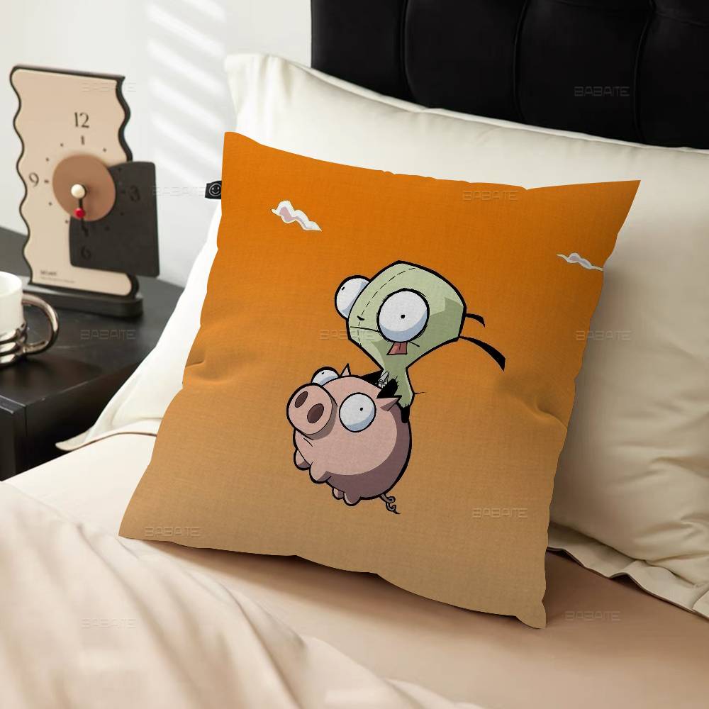 Cartoon I-invader Zim Maple Design Cushion Cover Happy Autumn Harvest Decor Holiday Decorati Pillow Cover