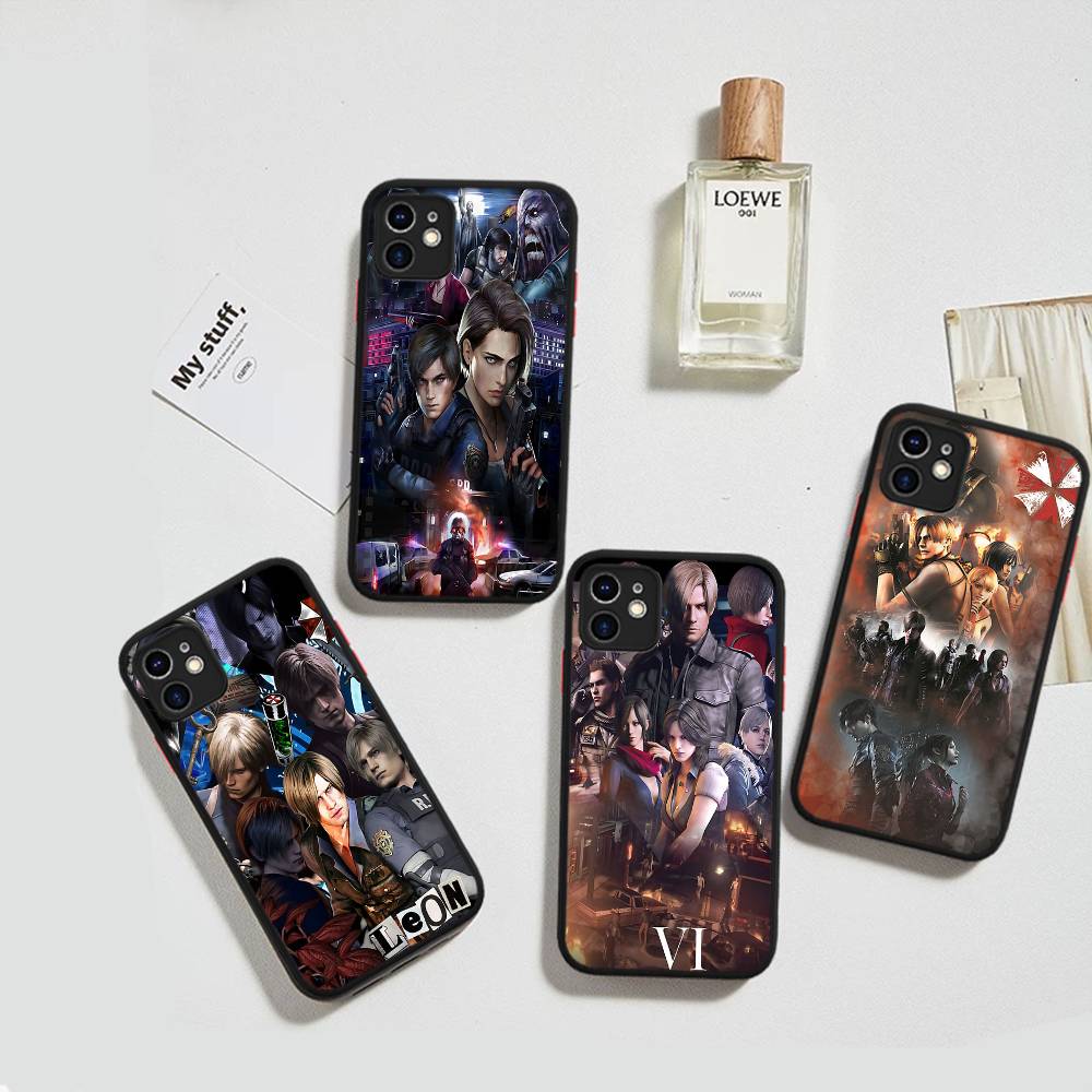 Hra R-Resident E-Evil Pro IPhone 15 16 Pro Max 11 12 13 14 XS XR X Plus 16E Matný průsvitný kryt na telefon