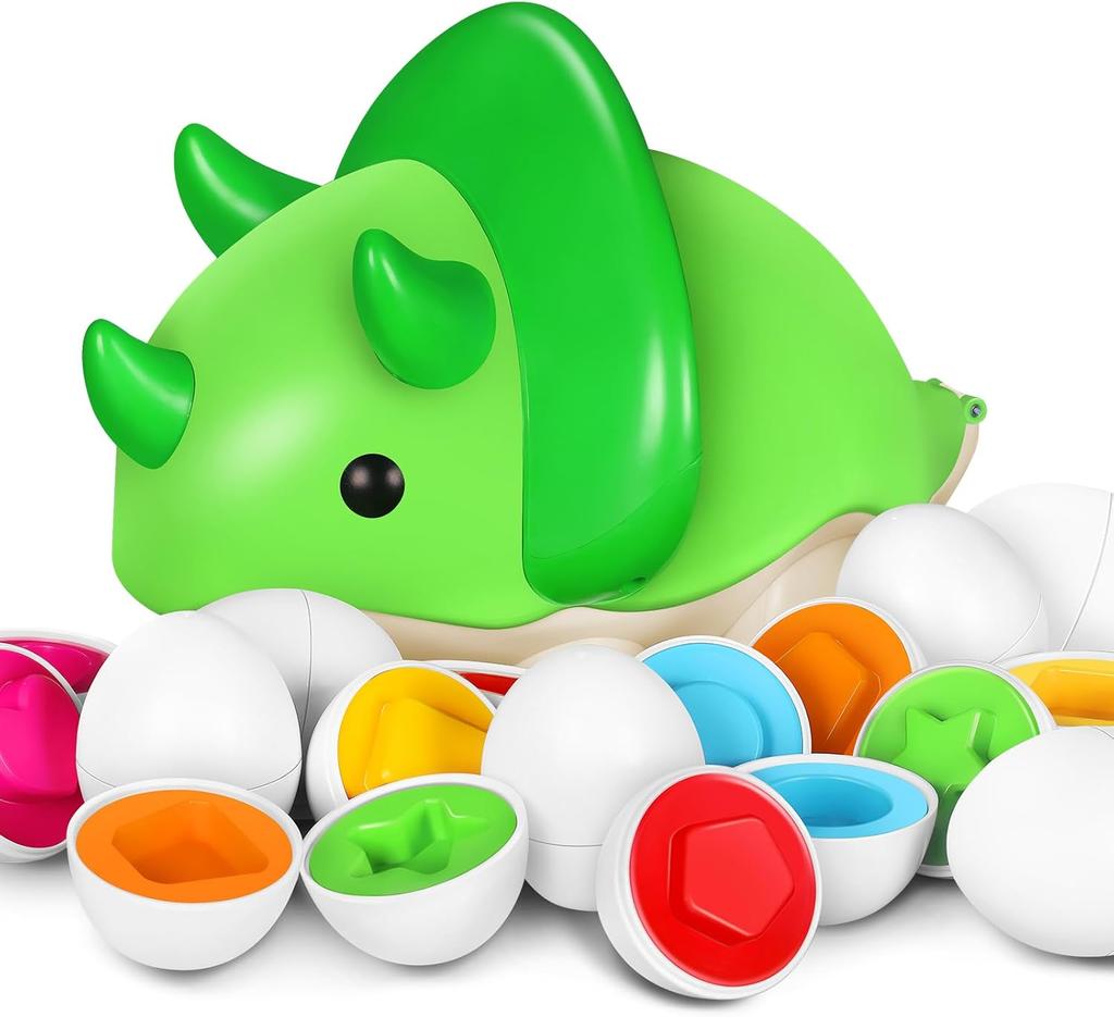 Montessori Educational Toys 2 Years Old Children Toy Eggs Toddler Sensory Puzzle Smart Eggs Colors Shapes Matching Sorter Game