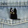 Cat Brooch Pin 2/3Pcs Pin, Black Design Lapel Decorative Badge with Animal Accessory Standard Safety Versatile for Clothing Bags Hats Shoes Statement