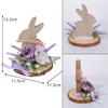 Holz Osterhase Skulptur Tierfigur Ornament Frühling Heimdekoration Für Kaminsims Bücherregal Tischplatte Display
